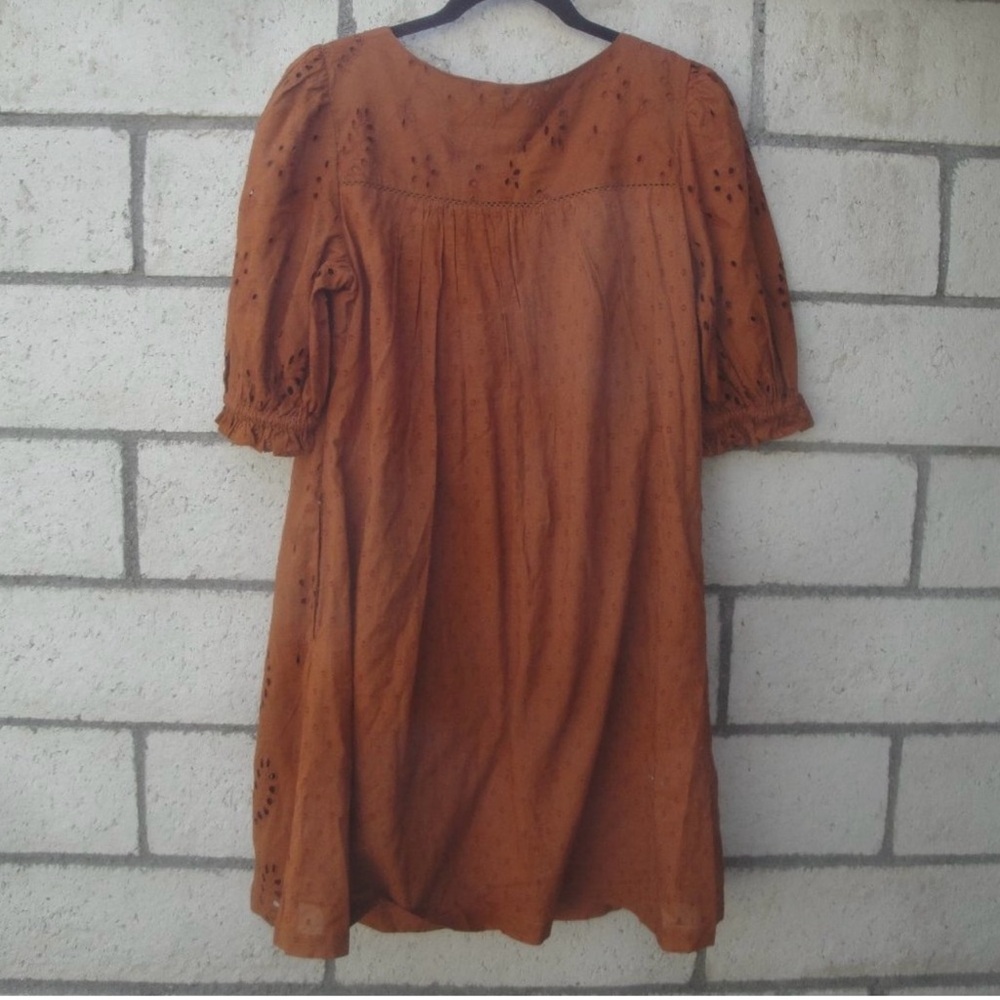 Universal Thread Orange Puff Sleeve Sundress - image 3